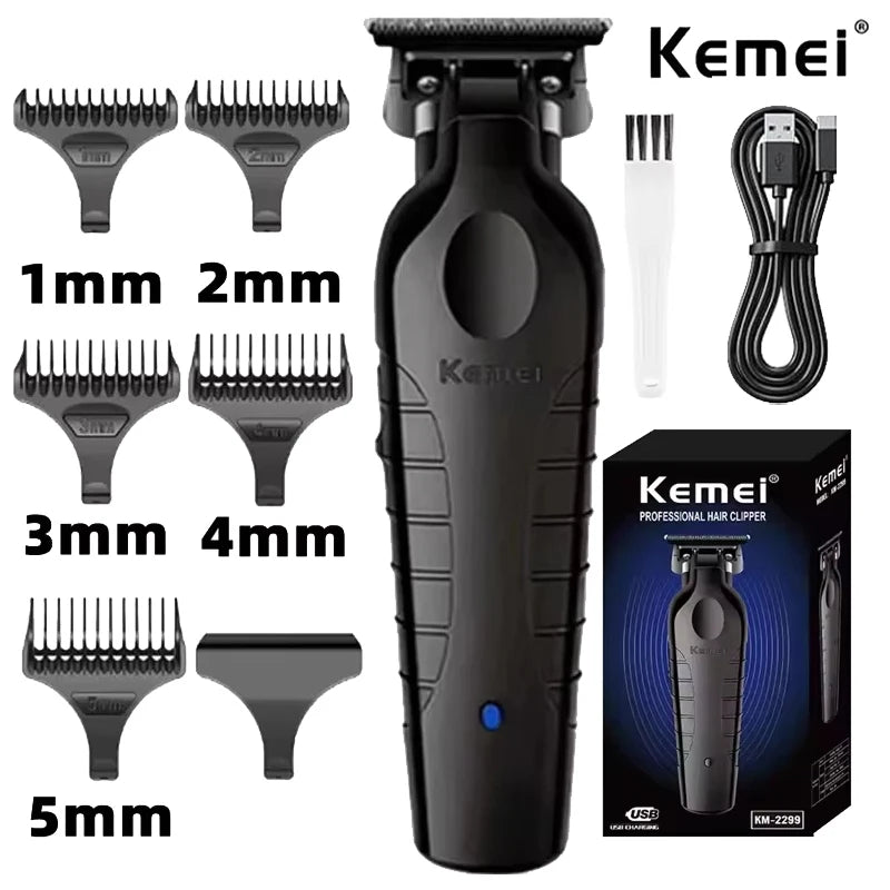 Kemei KM-2299 USB Fast Charging Hair Clipper — Professional Cordless Electric Trimmer