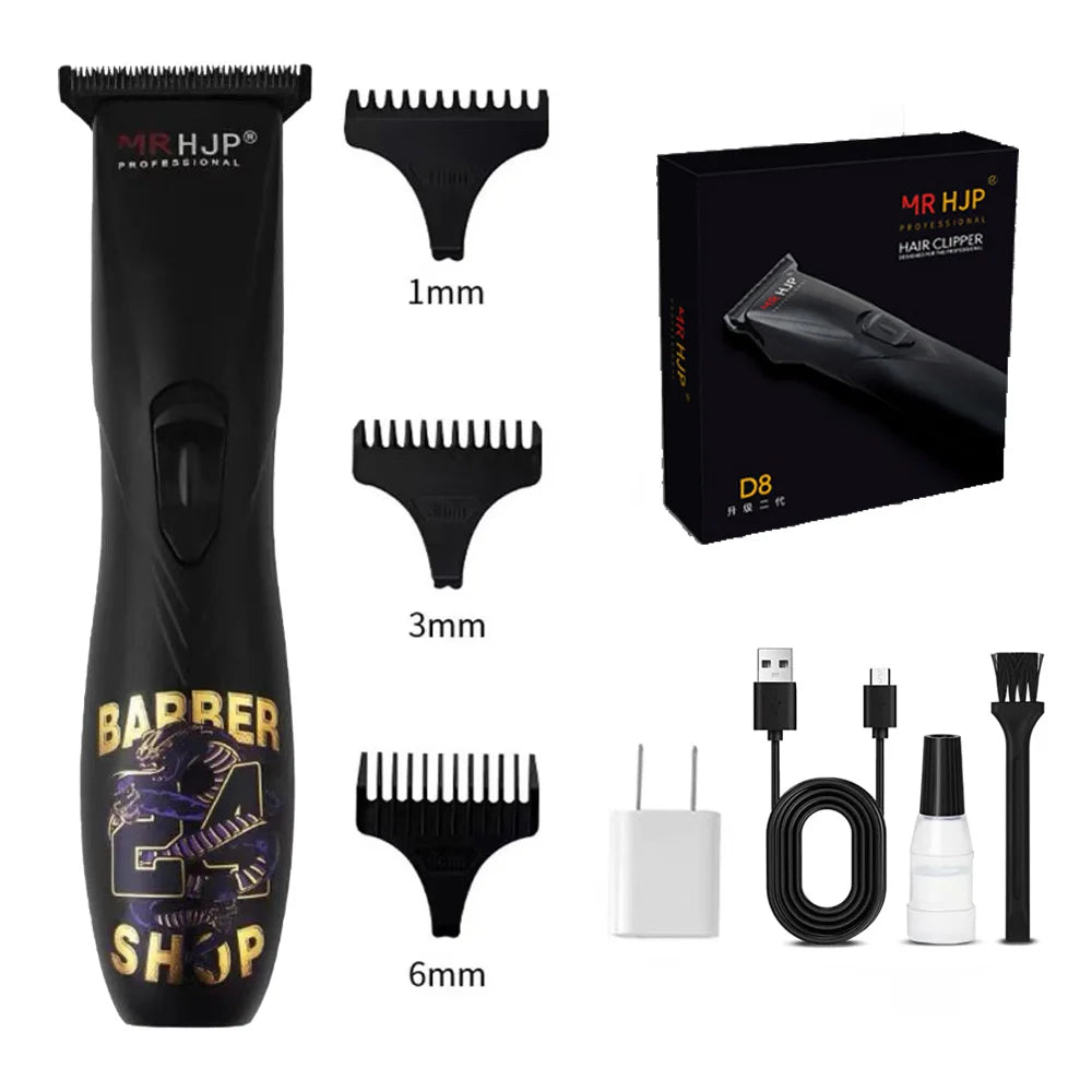 D8 Professional Hair Clipper — DLC Ceramic Blade 7200RPM Oil Head Engraving Trimmer