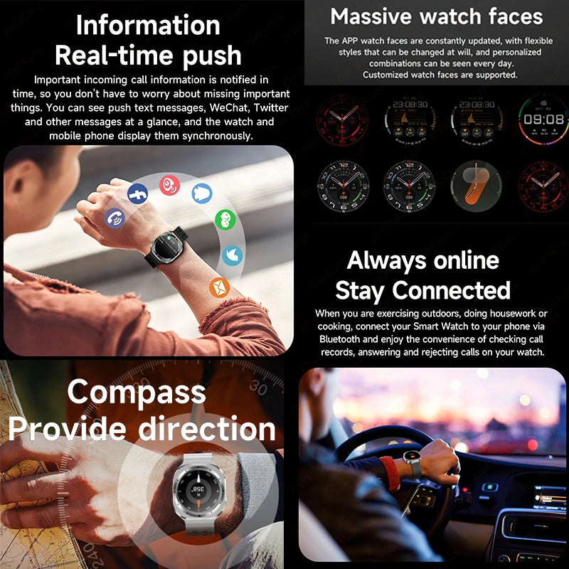 2026 Watch 7 Ultra Smartwatch — 3D Display, GPS, NFC & Compass for Men & Women