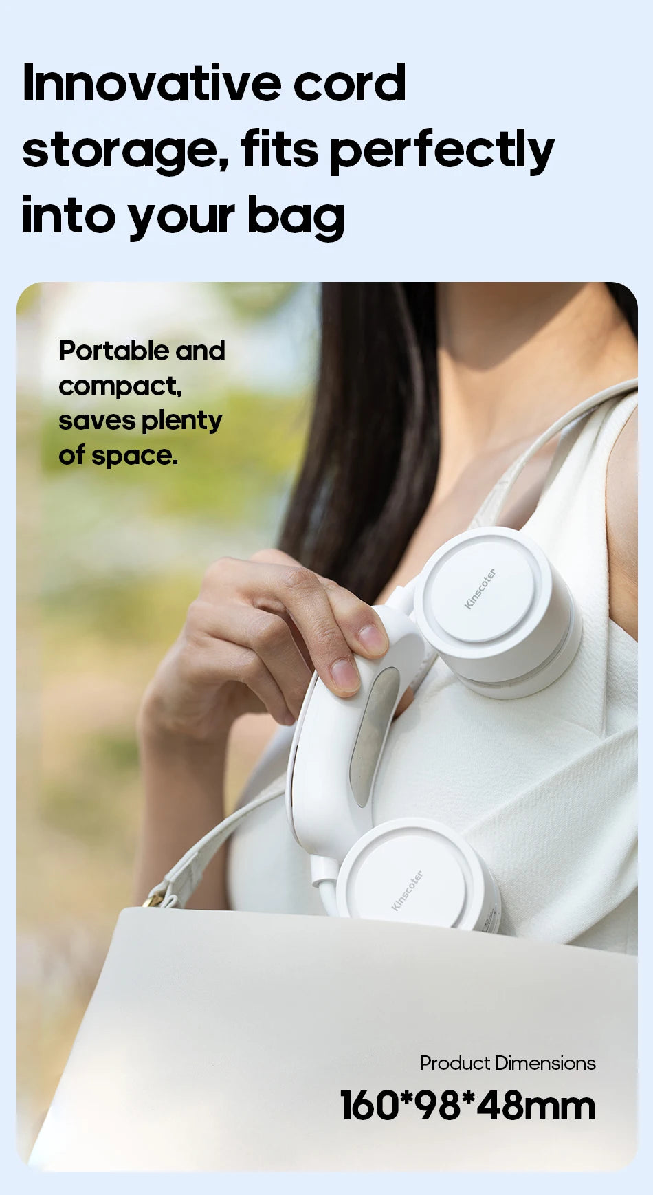 Portable Neck Fan with Cold Compress — 3-Speed 800mAh Sports Cooling Fan for Outdoor Travel