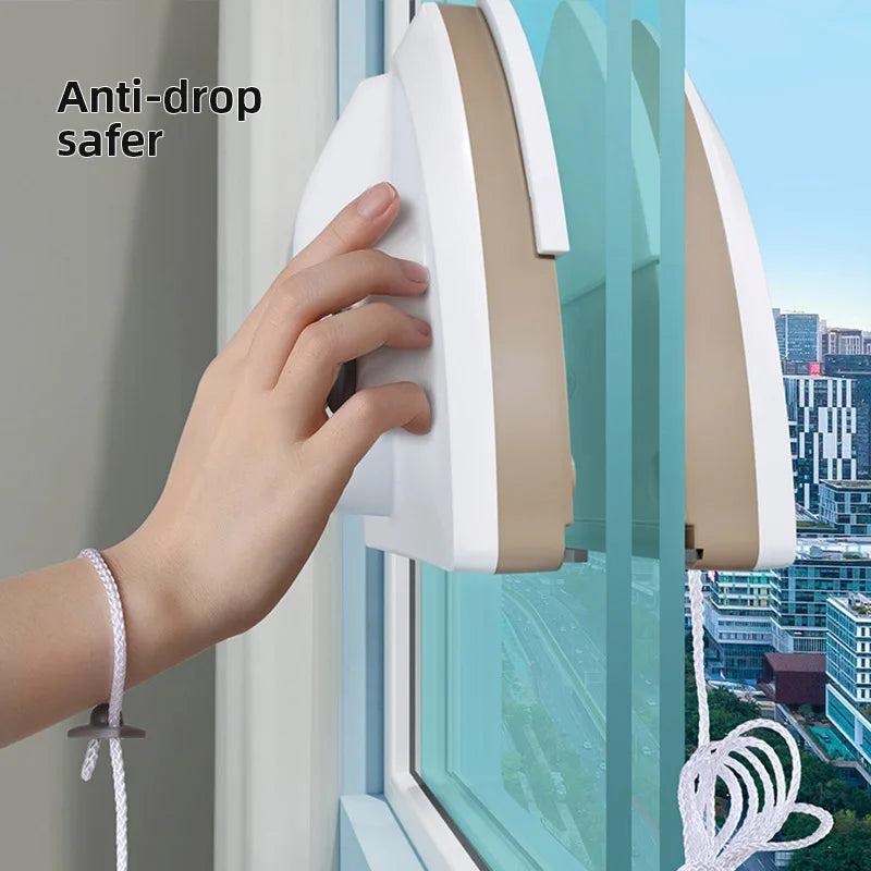 Magnetic Double-Layer Window Cleaner — Automatic Water Discharge Glass Wiper Tool