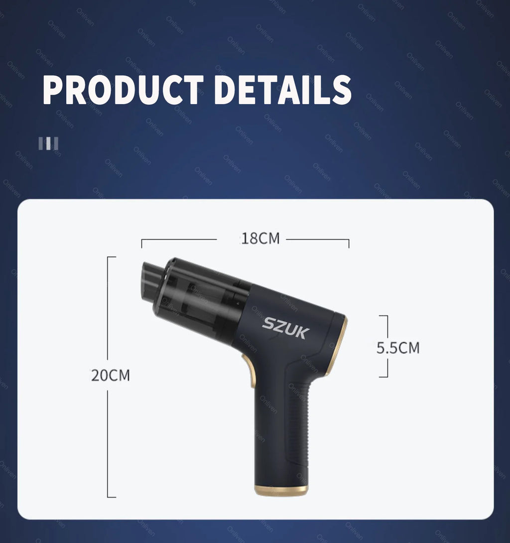 SZUK 2025 Mini Vacuum Cleaner 780000PA — Powerful Cordless Handheld & Car Blower