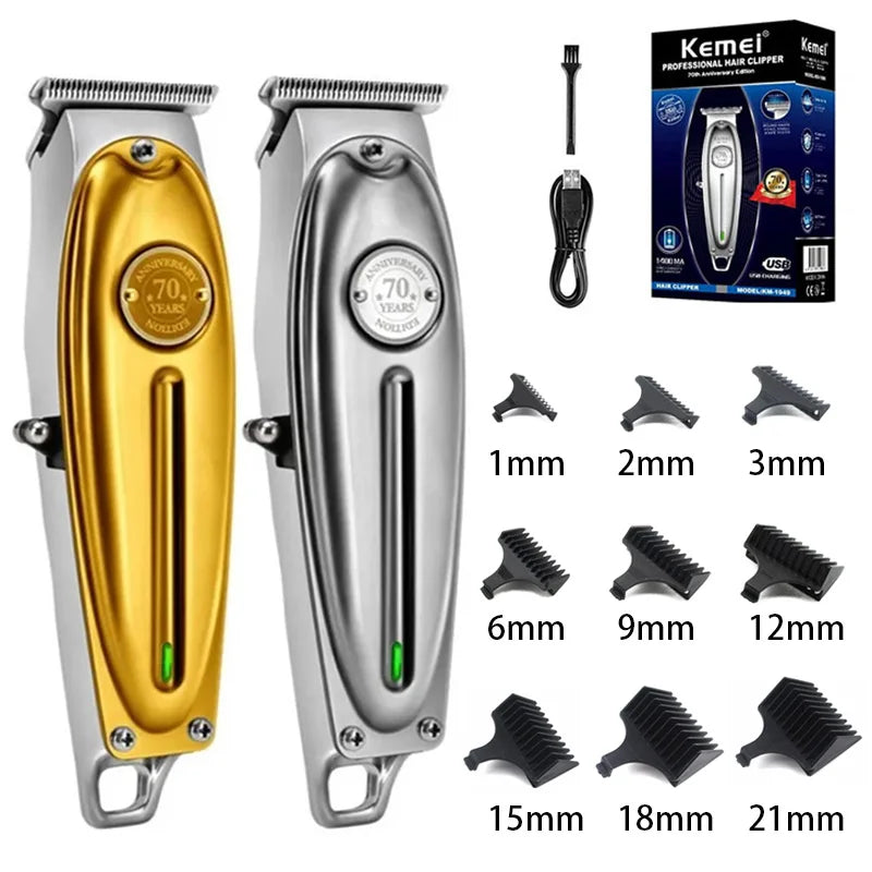 Kemei KM-1949 Pro Full Metal Hair Clipper — Professional Electric Barber Trimmer for Men
