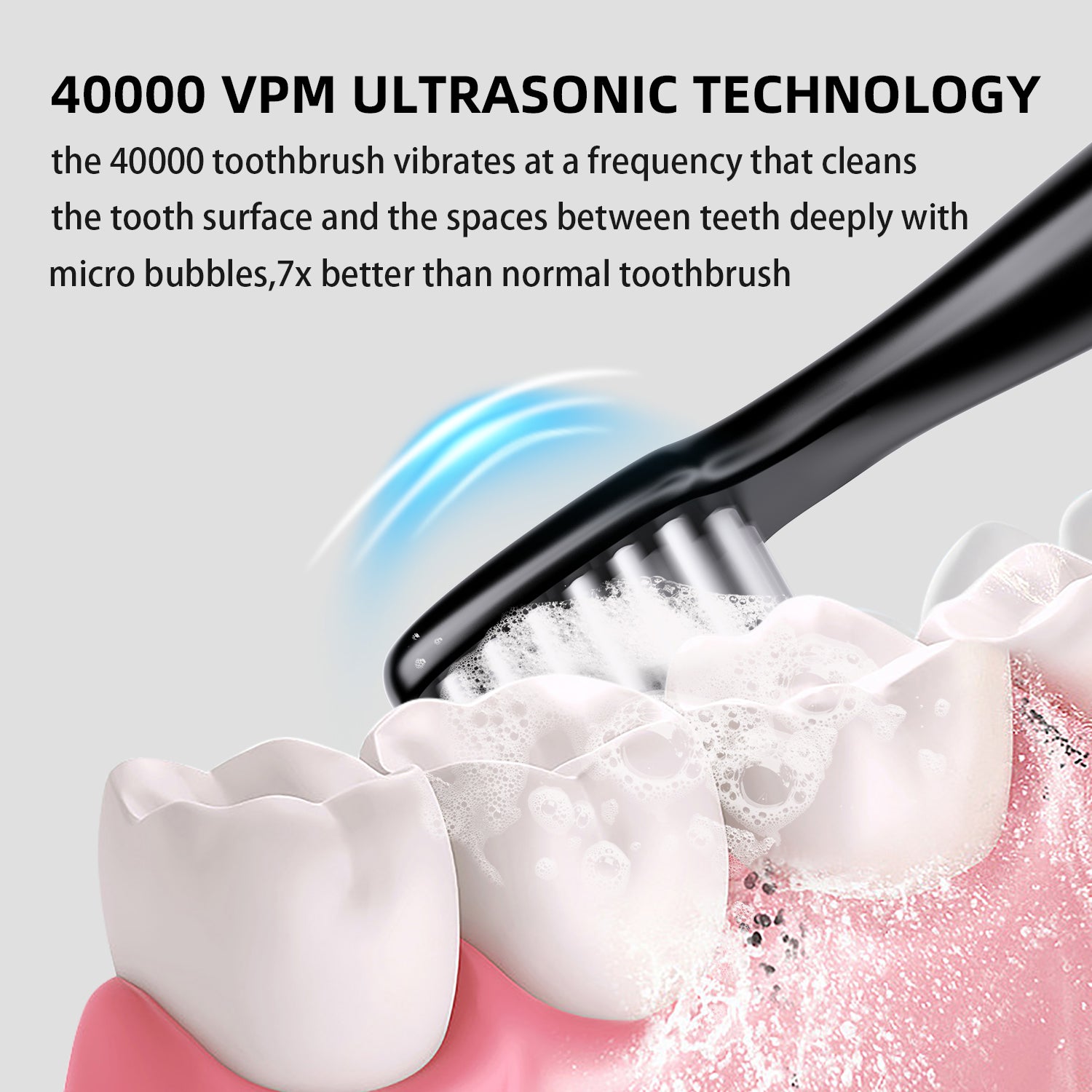 Powerful Ultrasonic Sonic Electric Toothbrush USB Rechargeable 3 Clean Modes IPX7 Waterproof Teeth Whitening with Travel Case