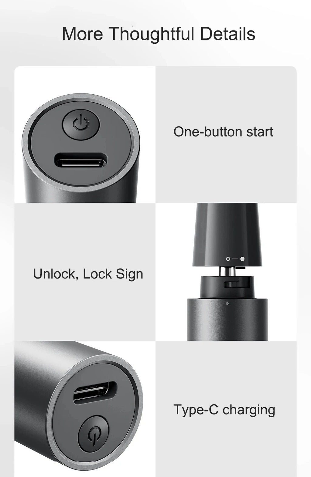 Xiaomi Mijia Electric Nose Hair Trimmer — Antibacterial Coating, Painless 6500RPM Ear & Nose Clipper