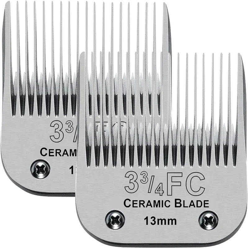 Detachable Ceramic Dog Grooming Blade — Compatible with Andis, Wahl KM & Oster A5 Clippers (2-Pack)