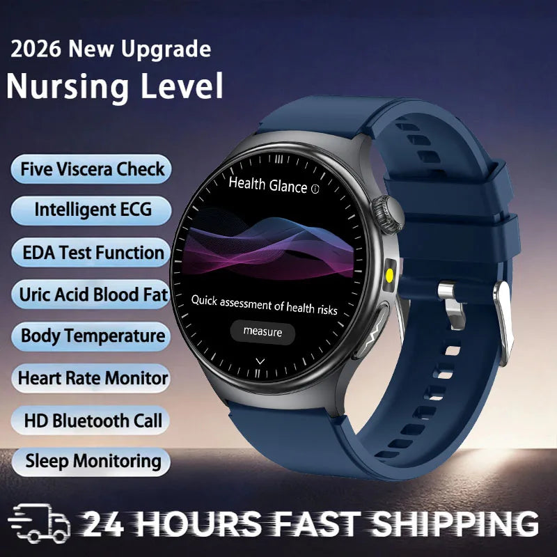 2026 ECG Smartwatch — Accurate Diagnosis, HD AMOLED, Body Fat & Bluetooth Call