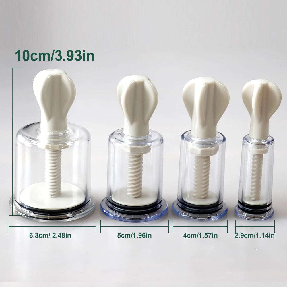 4 Size Massage Physiotherapy Cupping Manual Rotating Handle Cup Anti Cellulite Vacuum Cupping Cups Vacuum Body Massage Cans