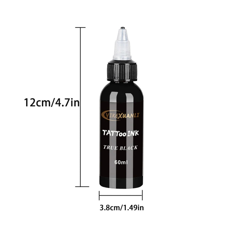 Professional Tattoo Ink Pigment 60ml — White, Black & Red Body Art Kit