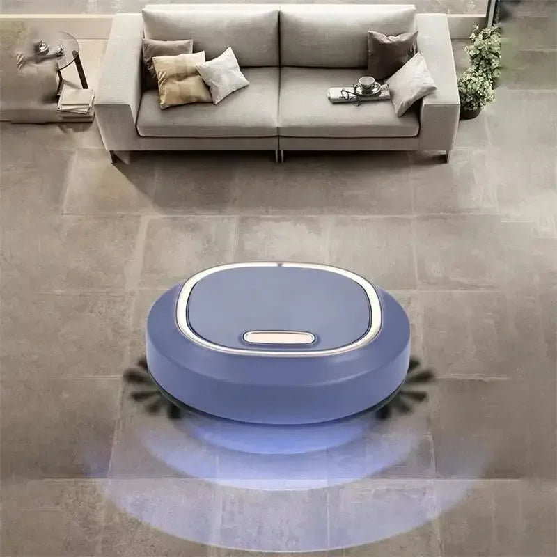 Tactile Activation 3-in-1 Sweeping Robot — Wet & Dry USB Rechargeable Auto Vacuum