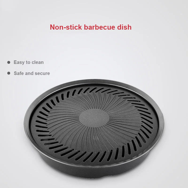 Korean BBQ Grill Pan — Non-Stick Gas & Electric Stove Barbecue Baking Tray Set