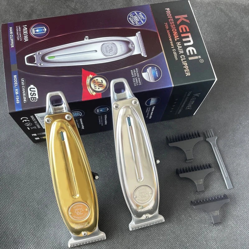 Kemei KM-1949 Pro Full Metal Hair Clipper — Professional Electric Barber Trimmer for Men