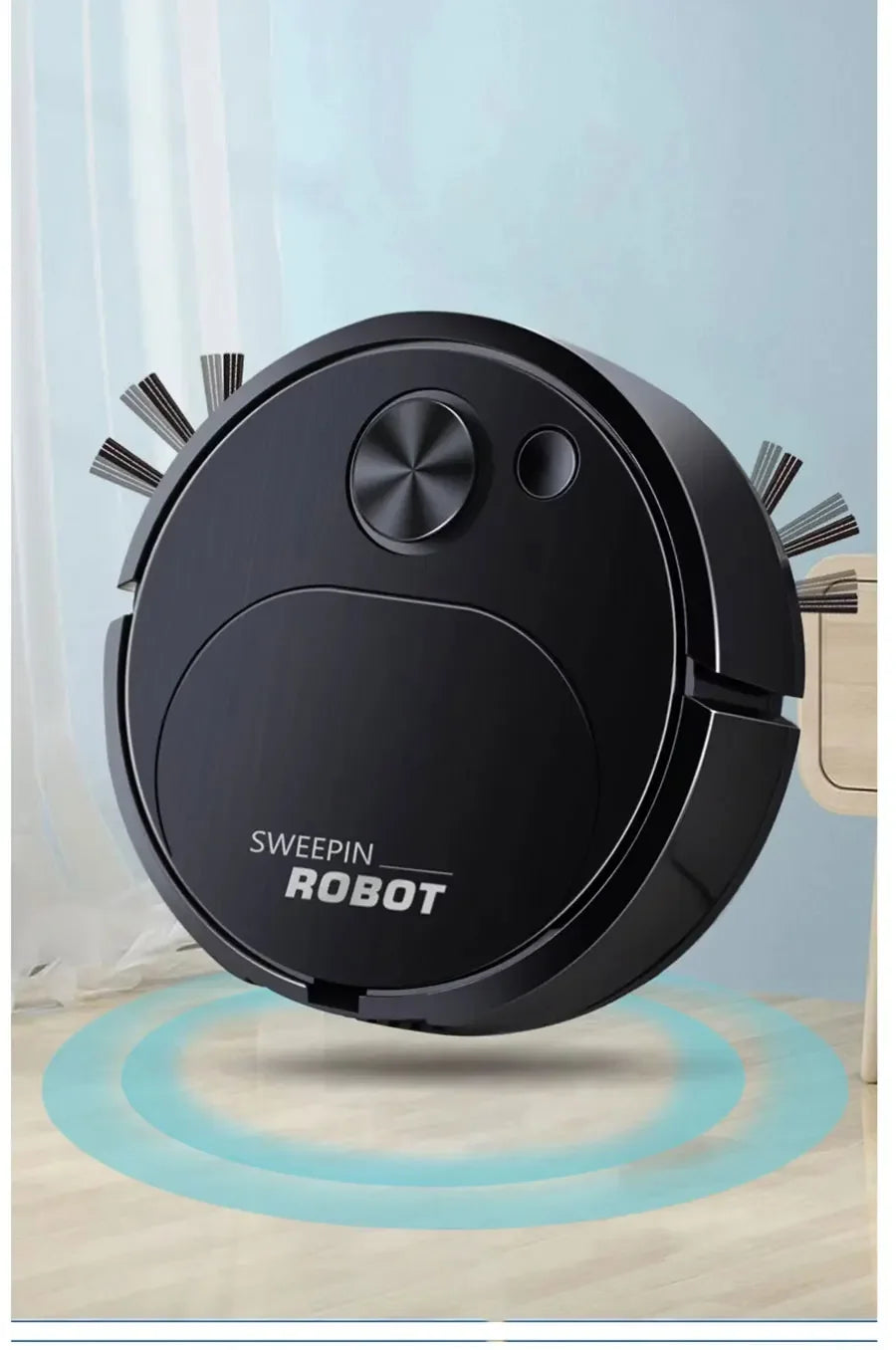 Smart USB Sweeping Robot 3-in-1 — 1800Pa Wireless Vacuum & Mop for Home & Office