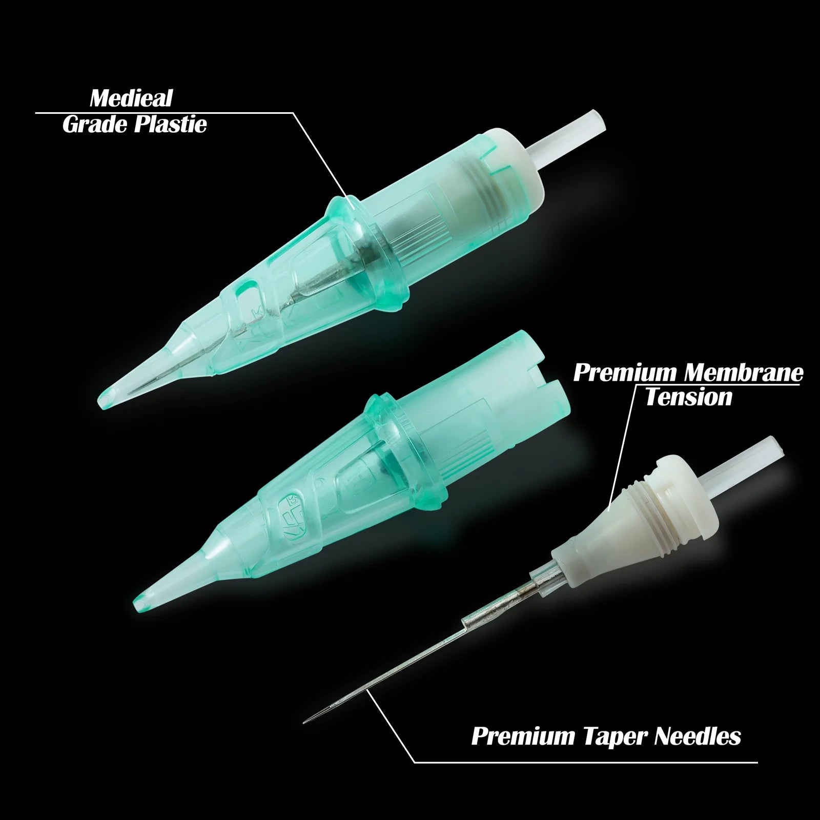 MLK BRO Disposable Cartridge Tattoo Needles — 20 Pcs/Box RL RS RM M1