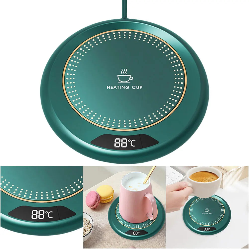 USB Coffee Mug Warmer — 3-Temperature Settings for Coffee, Tea & Milk