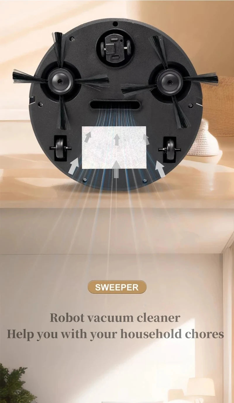 XMSJ Smart Sweeping Robot 2026 — Strong Suction, Washable Mop for Pet Hair & Hard Floors