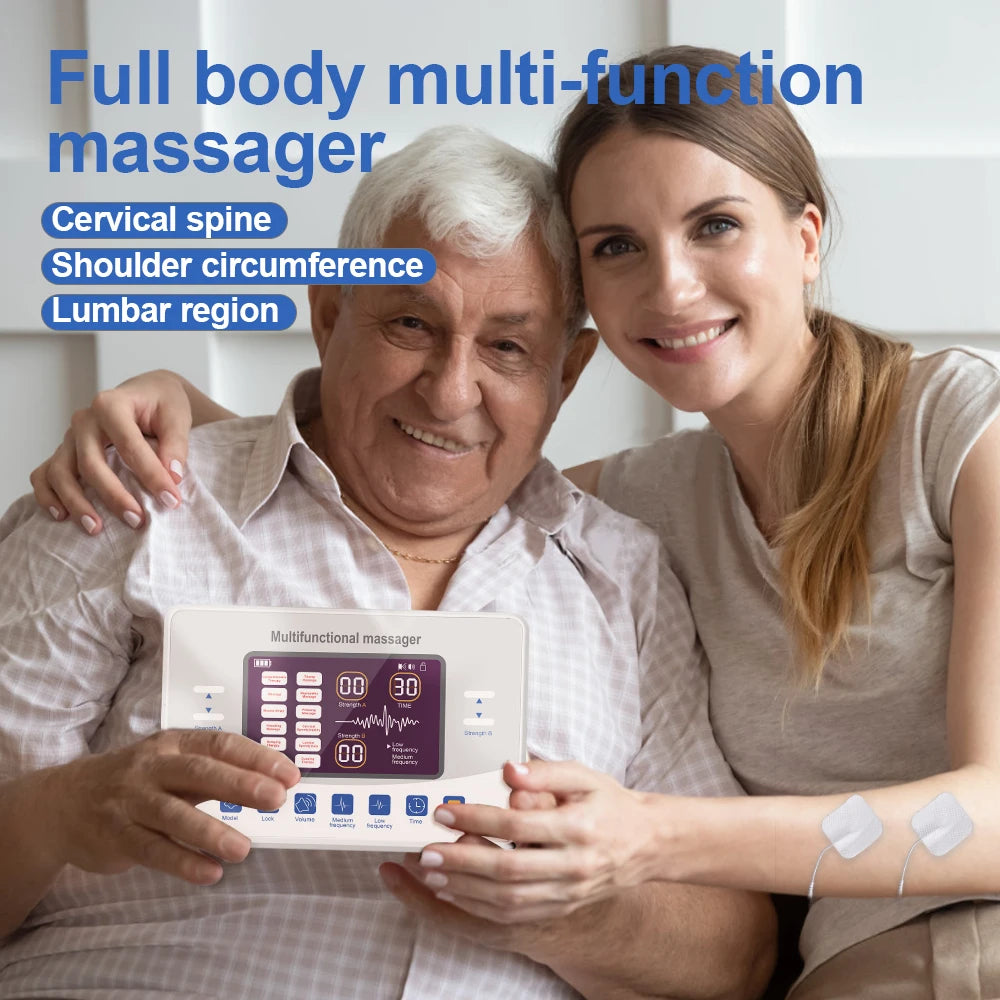 EMS Eletric Professional Muscle Stimulation Physiotherapy Tens Acupuncture Machines Pulse Impulse Body Massager 12 Modes Gifts