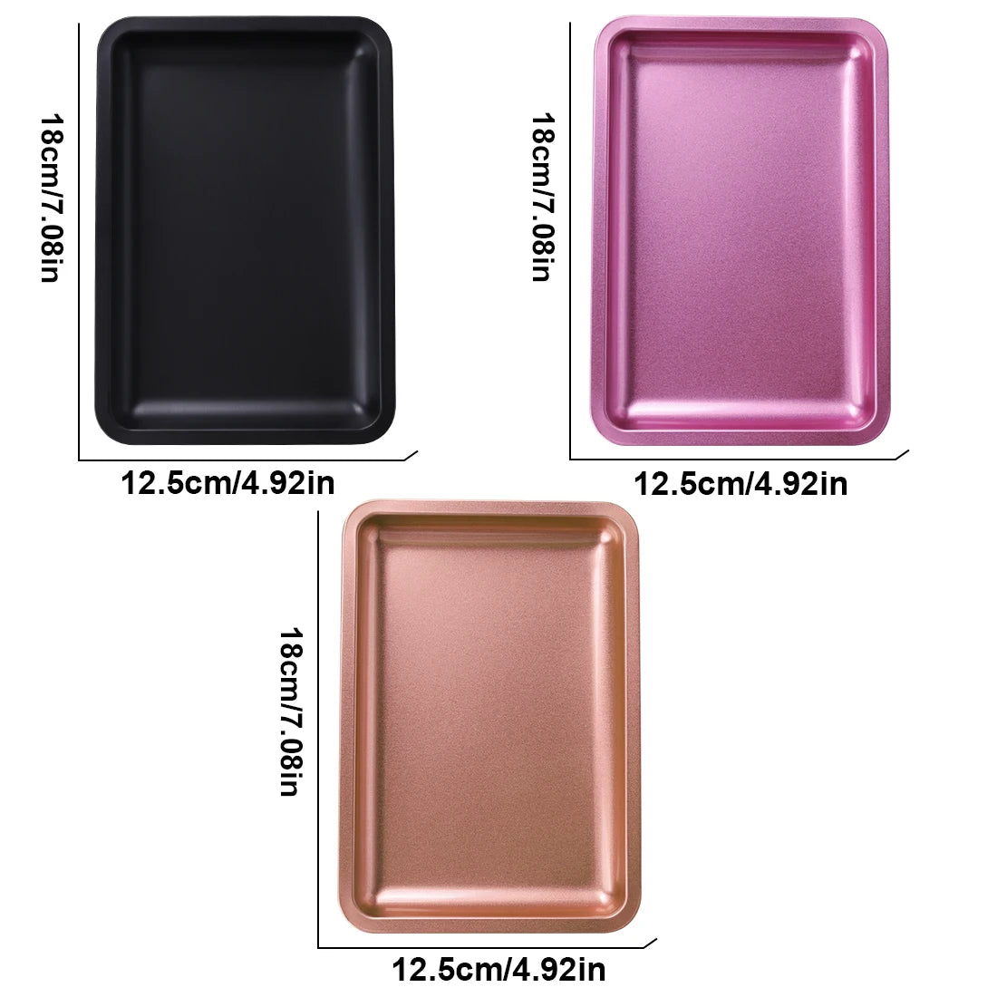 Stainless Steel Tattoo Tool Tray — 3 Colors Square Storage Box