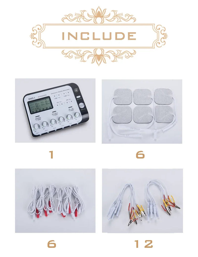 110-220V Electric Muscle Stimulator 6 Output Channel Electroacupuncture Acupuncture Physiotherapy TENS Machine Relax Massager