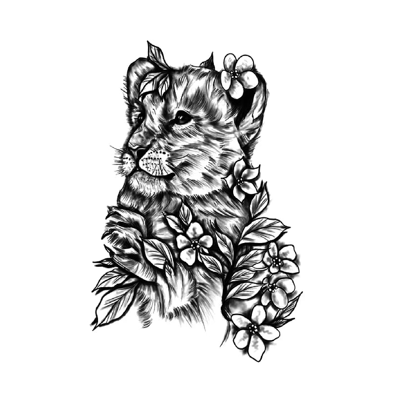 Leopard & Henna Temporary Tattoo Stickers — 5 Styles Flash Body Art