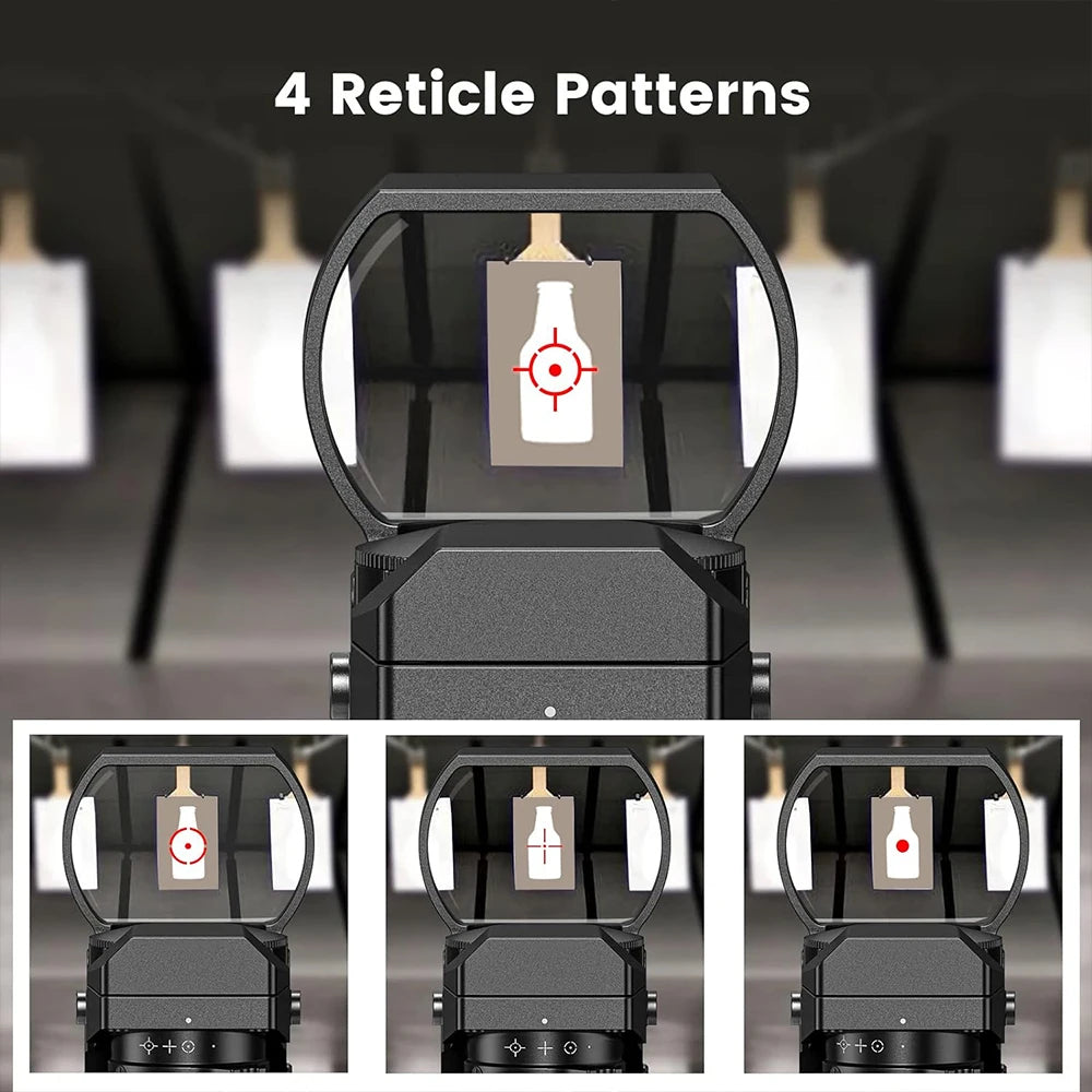 Tactical Red & Green Dot Sight — Reflex Optics Scope with 20mm Rail Mount