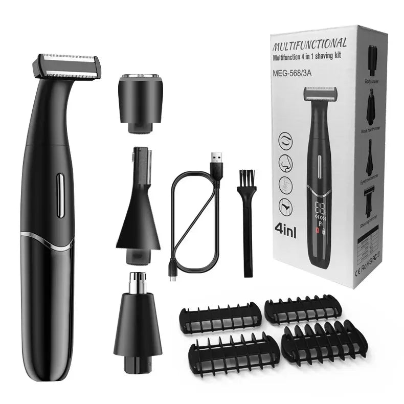 Precision Body & Intimate Area Hair Trimmer — Sensitive Skin Shaver for Men