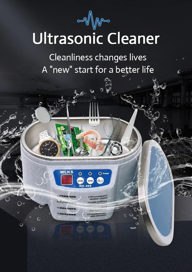 BALASHOV 600ml Dual-Frequency Ultrasonic Cleaner — Jewelry, Dentures & Watches