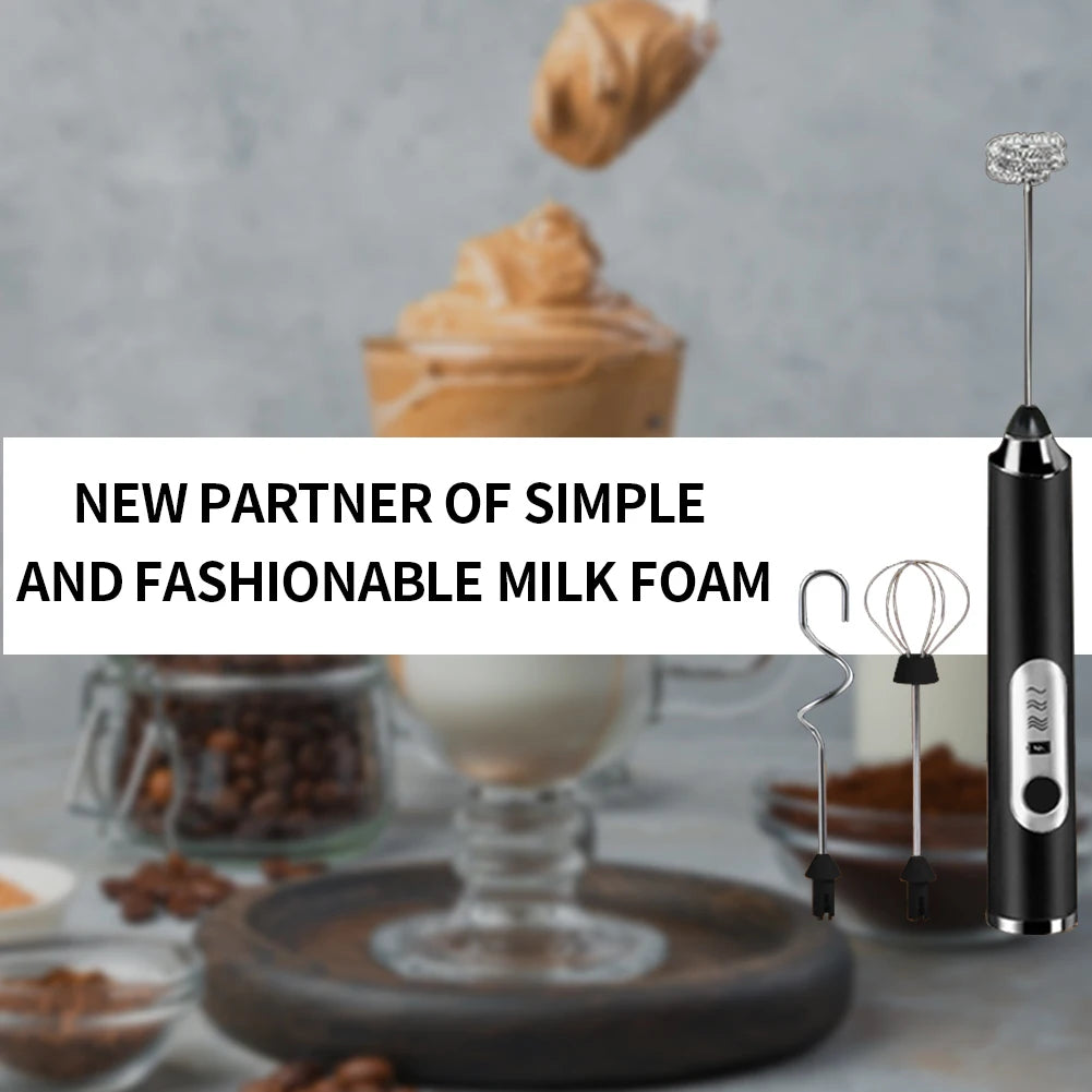 Mini Electric Milk Frother — Wireless Handheld Foam Maker for Cappuccino & Coffee
