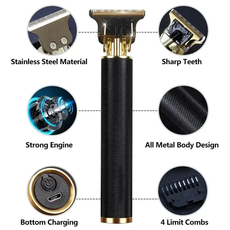 Professional Rechargeable Beard Trimmer for Men — Precision Electric Grooming Tool