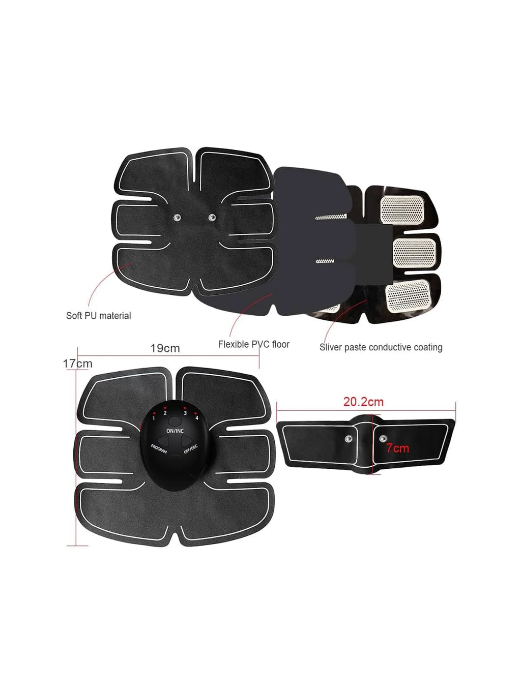 2026EMS Hip Muscle Stimulator Fitness Weightlifting Hip Abdominal Arm Leg Trainer Massage Battery version