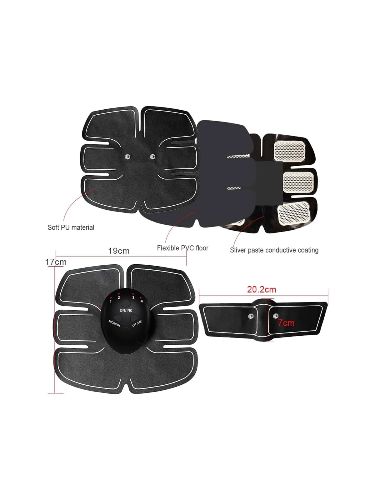 2026EMS Hip Muscle Stimulator Fitness Weightlifting Hip Abdominal Arm Leg Trainer Massage Battery version