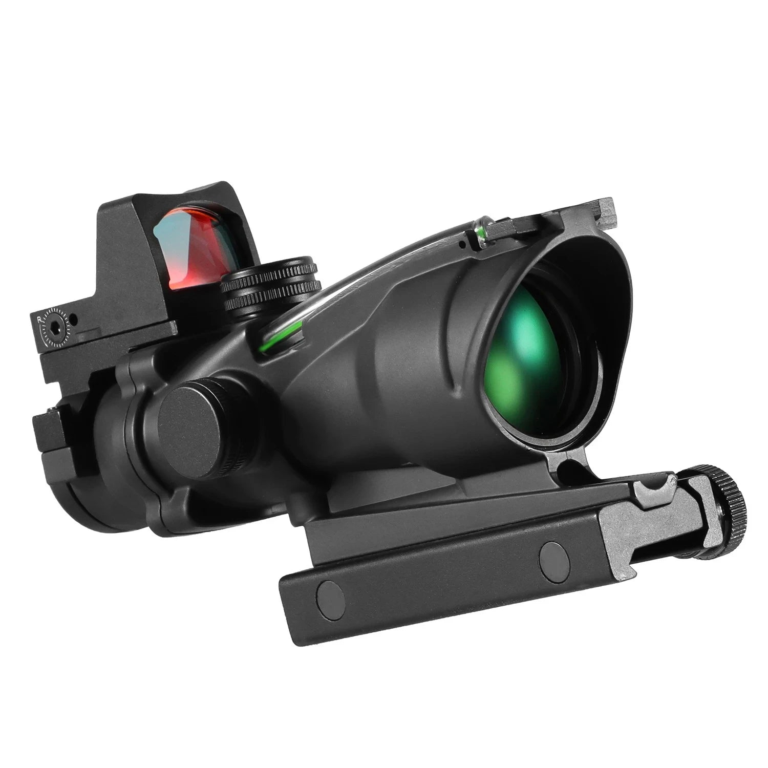 4x32 Tactical Scope with Red Dot — 1X/4X Adjustable 20mm Rail Hunting Scope