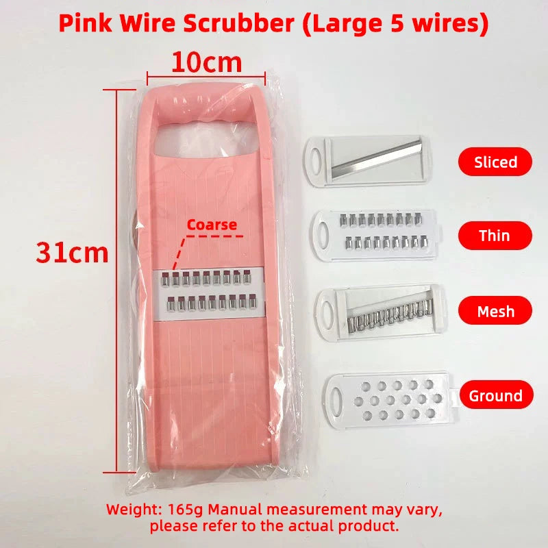 Multifunctional Vegetable Slicer & Grater — Manual Food Chopper, Dicer & Cutter