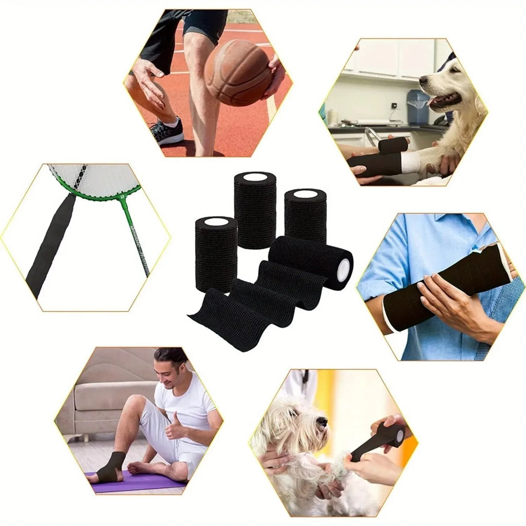 Tattoo Machine Bandage Wrap Set — Soft Elastic Non-Woven Grip Cover