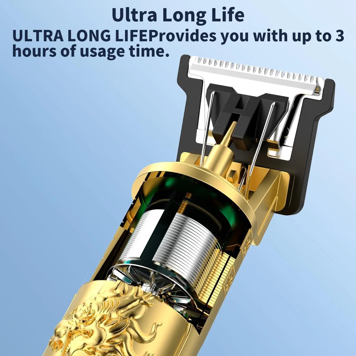Professional Beard & Hair Trimmer — Zero-Gap T-Blade, LCD Display & Hair Shears Kit for Men
