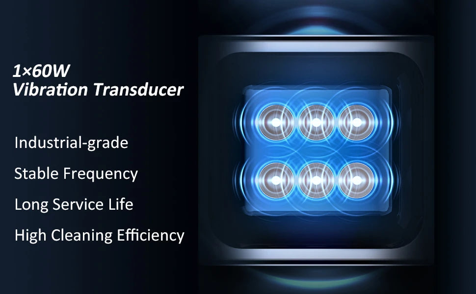 2L Ultrasonic Cleaner 40kHz — Jewelry, Watch & Eyeglasses Ultrasound Bath Machine
