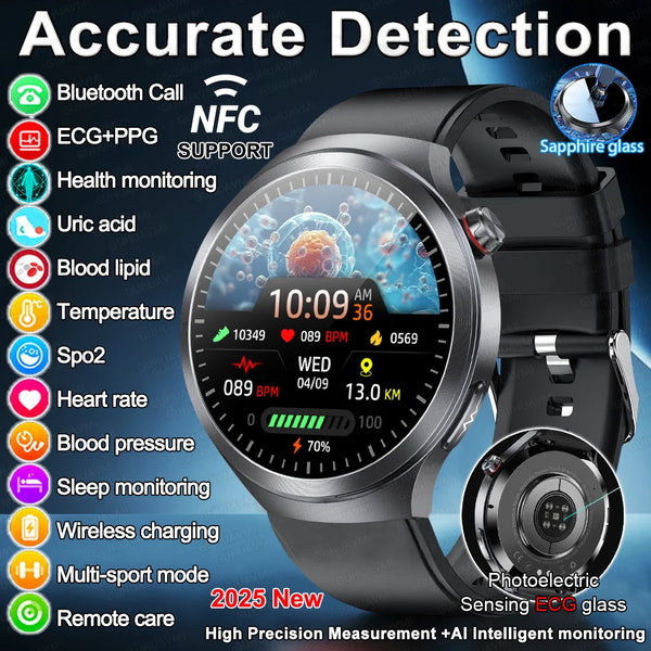 2026 ECG+PPG Health Smartwatch — NFC, 100+ Sports, HD Bluetooth Call for Men & Women