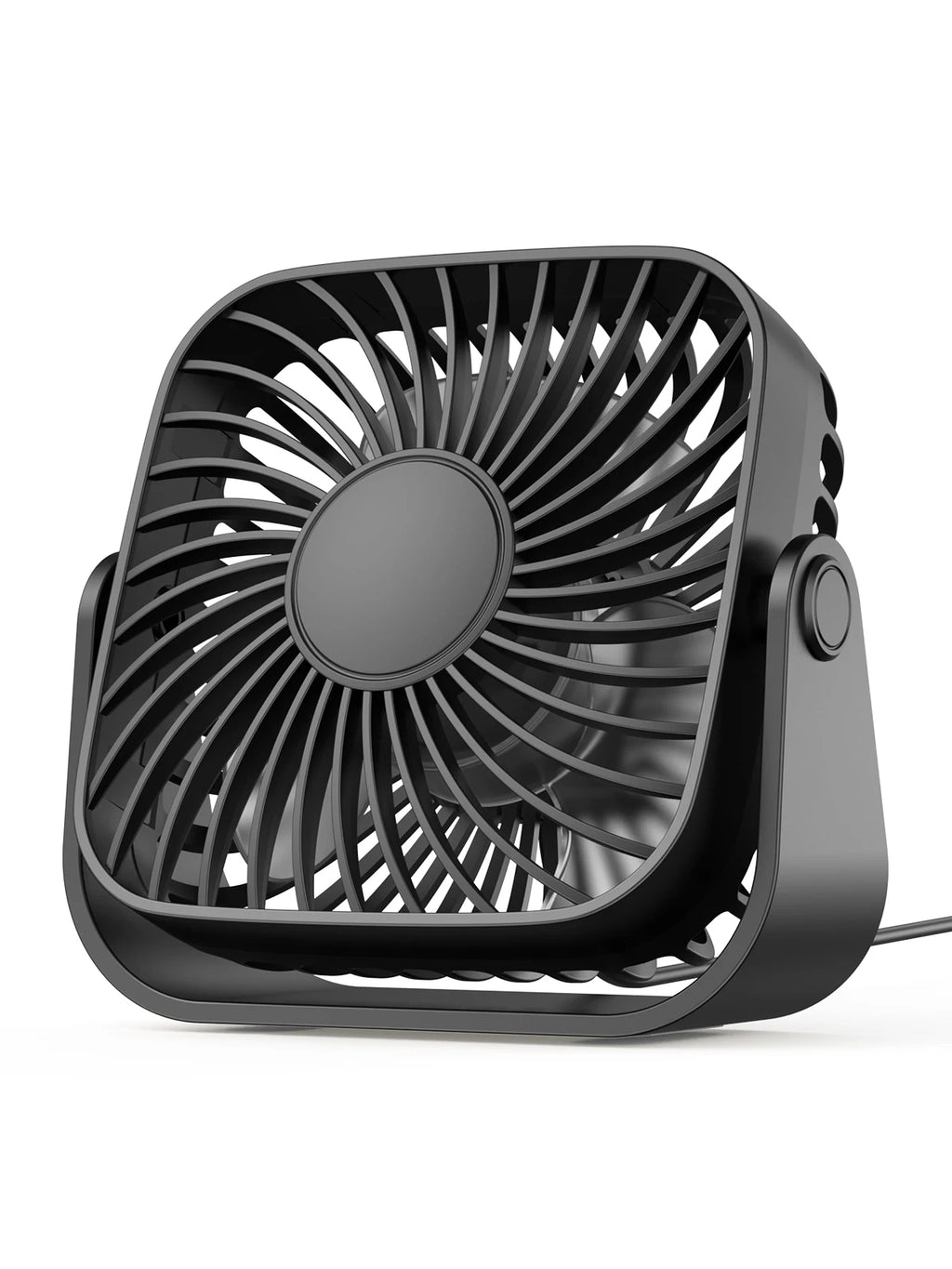 TOPK 4" USB Mini Portable Fan — 3-Speed Quiet Desk Fan with 360° Adjustment