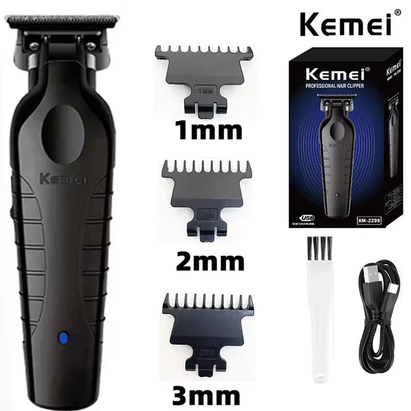 Kemei KM-2299 USB Fast Charging Hair Clipper — Professional Cordless Electric Trimmer