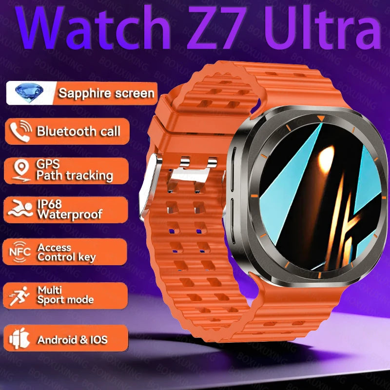 2026 Watch 7 Ultra Smartwatch — 3D Display, GPS, NFC & Compass for Men & Women