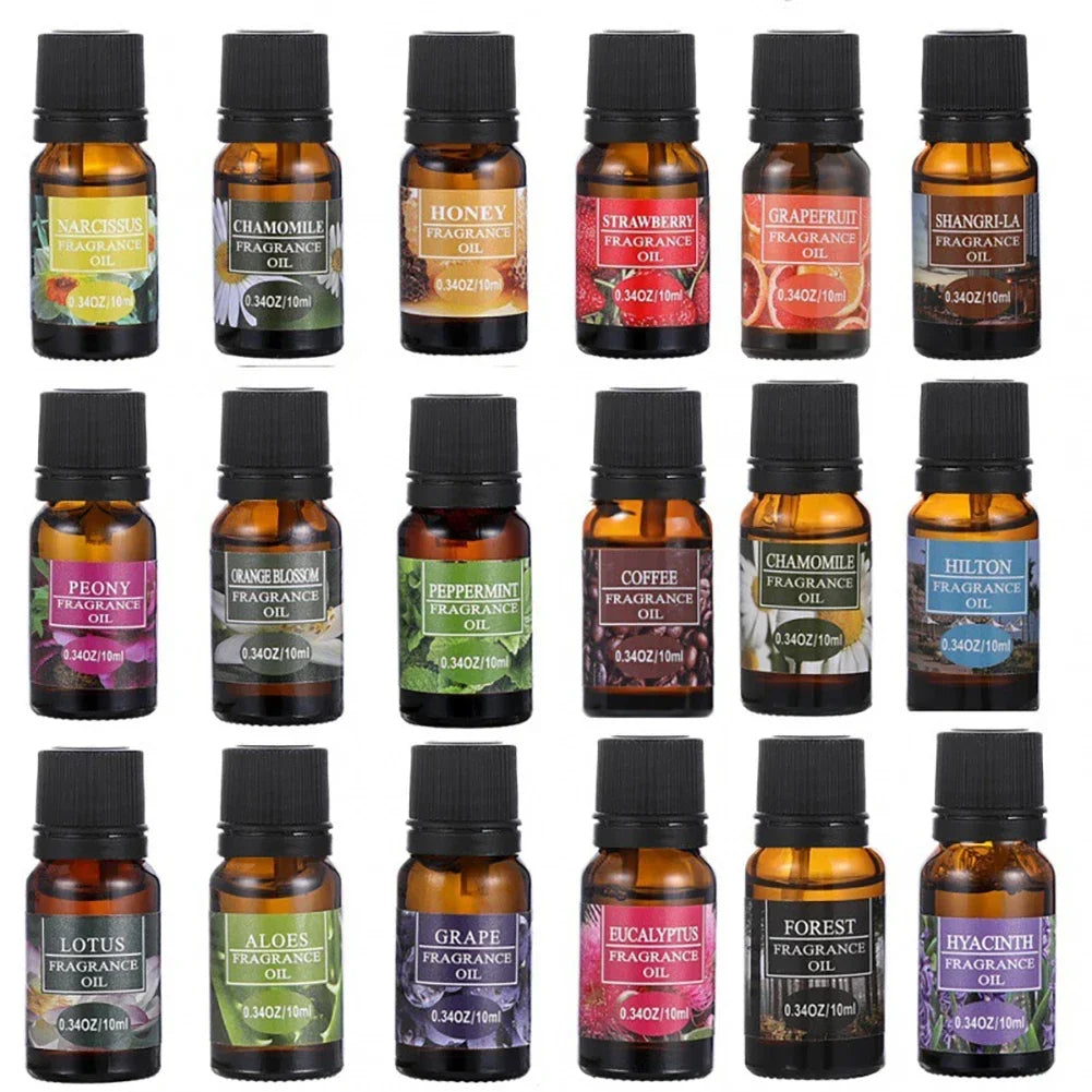 Essential Oils for Diffuser & Humidifier — 27 Fragrances Aromatherapy Water-Soluble
