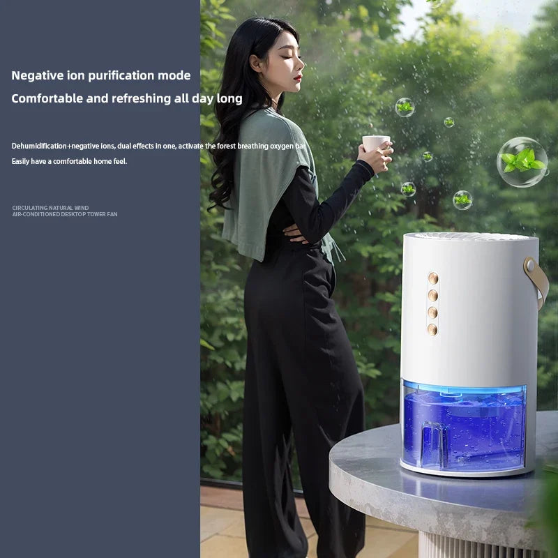 TINSOL 1300ml Portable Dehumidifier — Negative Ion, Anti-Mold for Home & Office