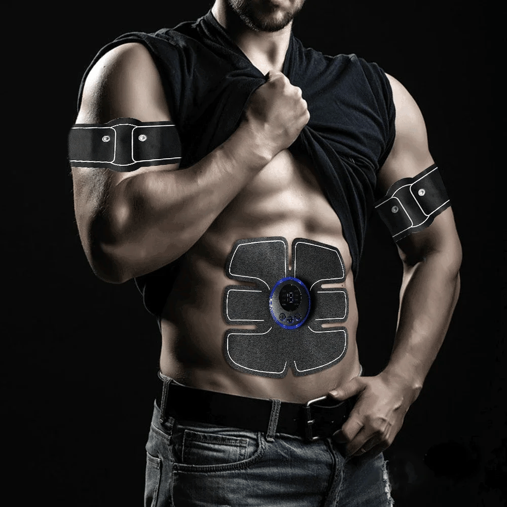 Smart EMS Muscle Stimulator Electric Wireless Abs Fitness Trainer Abdominal Training Weight Loss Stickers Body Slimming Massager