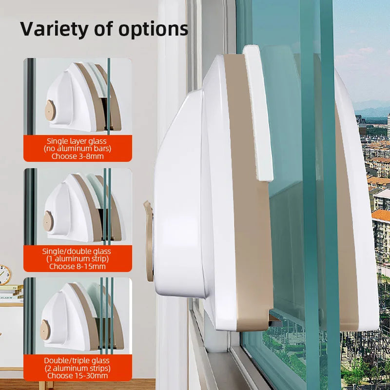 Magnetic Double-Layer Window Cleaner — Automatic Water Discharge Glass Wiper Tool