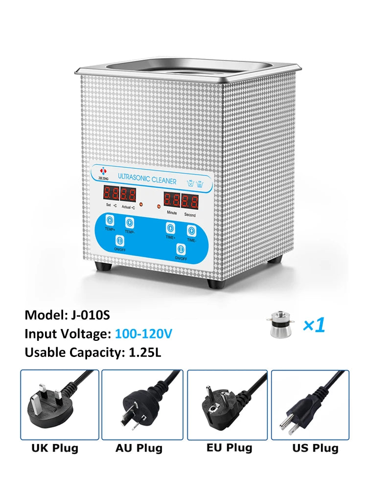 2L Ultrasonic Cleaner 40kHz — Jewelry, Watch & Eyeglasses Ultrasound Bath Machine