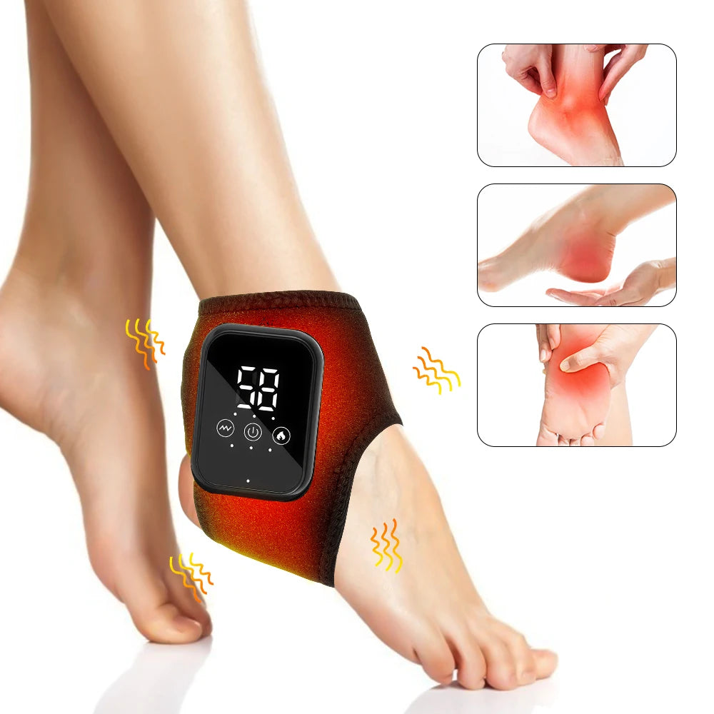 Foot Heat Massager Hot Compresses Vibration Massager Breathable Material USB Foot and Ankle Joint Hot Compress Protection ﻿