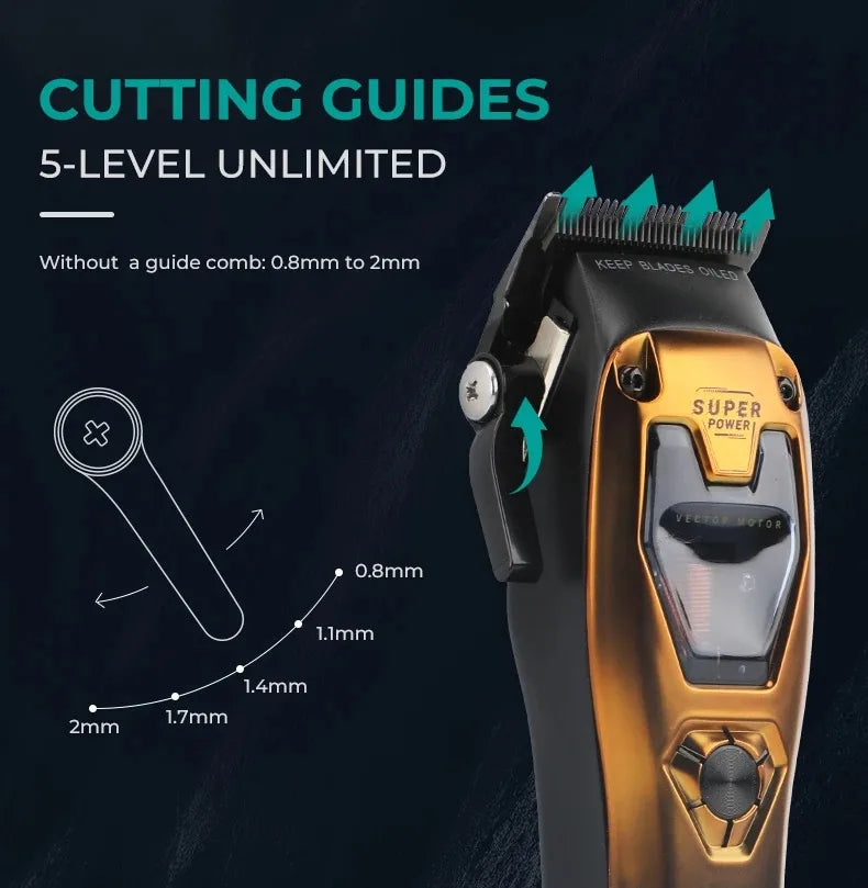 VGR V-668 Professional Barber Hair Trimmer — Cordless Electric Clipper for Men
