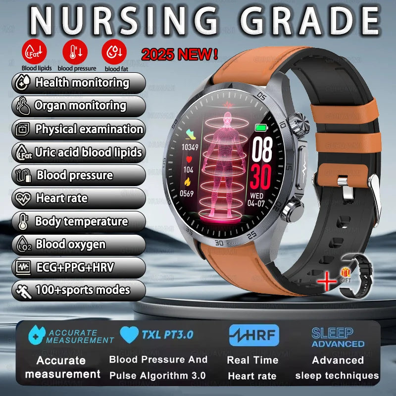 2026 Health Pulse Therapy Smartwatch — ECG+PPG, CES Sleep Aid & Organ Detection