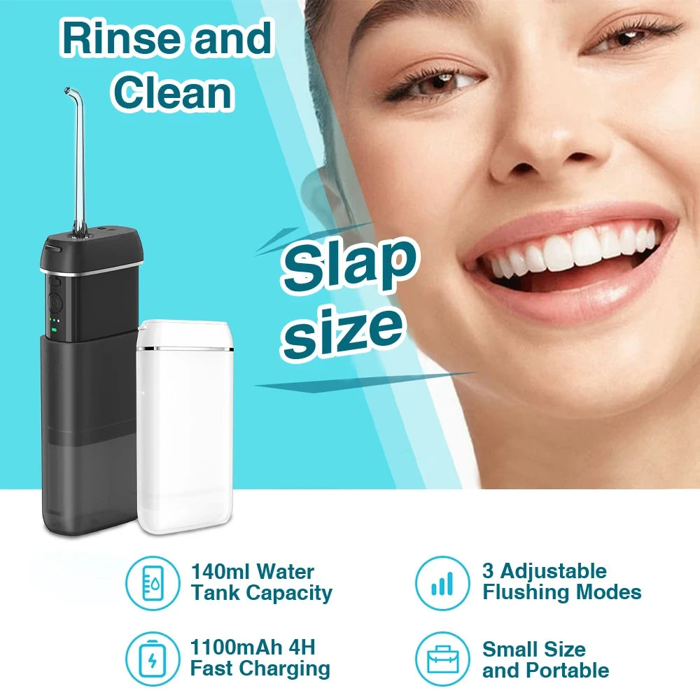 NEW Electric Oral Irrigator Mini Portable Water Flosser 200ML 3Mode Dental Teeth Pick Whitening Cleaner Waterpulse Tooth Cleaner