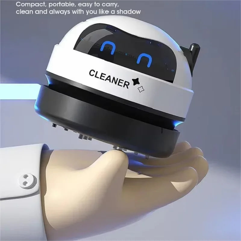 HOMEFISH Desktop Mini Vacuum Cleaner — Rechargeable Keyboard & Rubber Shavings Dust Extractor